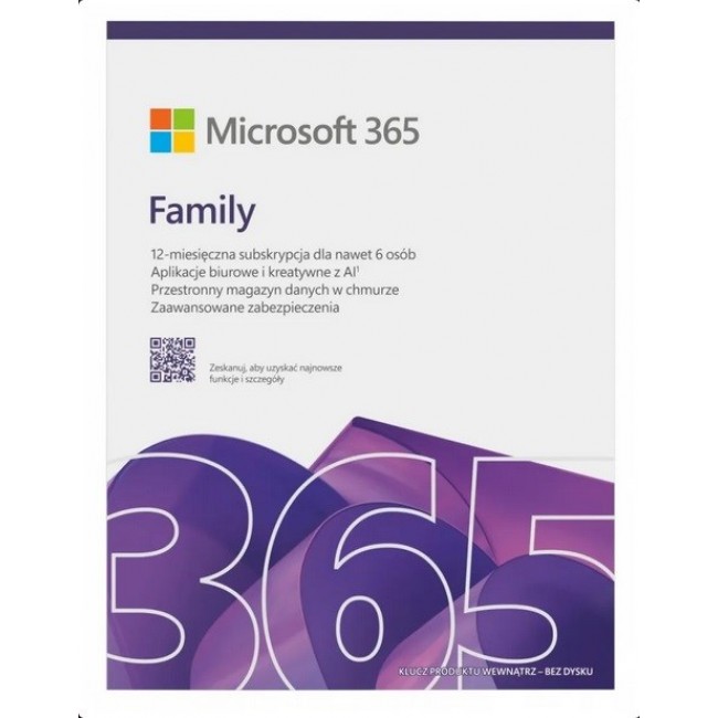 Microsoft 365 Family (6 users 12 months) (EP2-32382) Microsoft 365 Family (6 users 12 months) (EP2-32382)