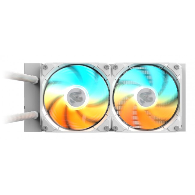 GIGABYTE GAMING 240 ICE Liquid CPU Cooler- 2x120mm ARGB Fans, slide-in interlocking mechanism, DAISY-CHAIN, Intel LGA 1851 and AMD AM5 Compatible