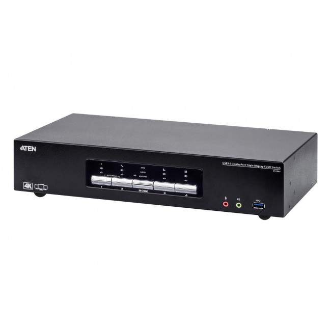 ATEN 4P USB3.0 4K DP TRIPLE VIEW KVMP SW