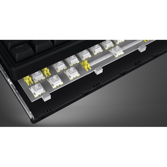 HATOR Skyfall 65 Wired, Mechanical, USB-C, Aurum Sterling, 70M clicks, RGB, Black, 790g