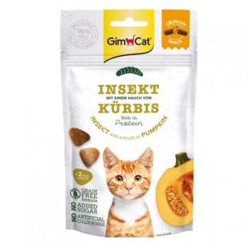 GIMCAT Crunchy Snacks Insect with pumpkin - cat treats - 50g