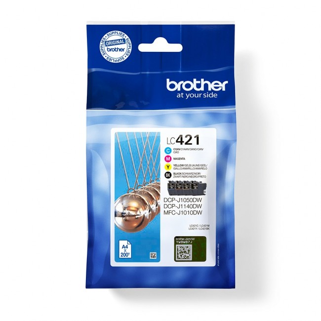 Brother LC-421VAL PagePack 4 pc(s) Original Standard Yield Black, Cyan, Magenta, Yellow Brother LC-421VAL PagePack 4 pc(s) Original Standard Yield Black, Cyan, Magenta, Yellow