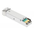 Intellinet Gigabit Fiber WDM Bi-Directional SFP Optical Transceiver Module 1000Base-BX-D (LC) Single-Mode Port, 120 km (75 mi.), BiDi WDM (RX1490/TX1550), MSA-compliant for Maximum Compatibility, Silver