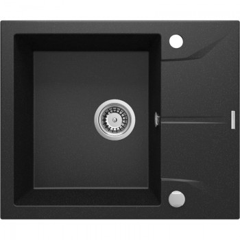 1-BOWL GRANITE SINK WITH DRAINER DEANTE GRAPHITE METALLIC ANDANTE