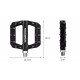 Rockbros 2017-12CBK Nylon cycle pedal set - Black Rockbros 2017-12CBK Nylon cycle pedal set - Black