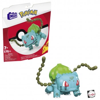 MEGA Pok mon Building Toy Kit Bulbasaur (175 Pieces) with 1 Action Figure for Kids