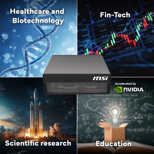 MSI EdgeXpert AI Supercomputer Desktop, NVIDIA DGX Spark GB10 Grace Blackwell Architecture, 128GB LPDDR5 Unify Memory, 4TB SSD, ARM CPU, WiFi 7, BT 5.3, NVIDIA DGX OS - EDGEXPERT NVIDIA DGX GB10 128GB 4TB
