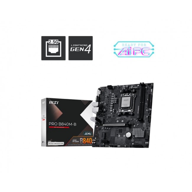 MSI PRO B840M-B motherboard AMD B840 Socket AM5 micro ATX