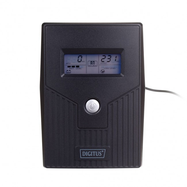UPS Line-Ineractive LCD, 600VA/360W1x12V/7Ah, AVR, 2xSCHUKO, USB, RJ11
