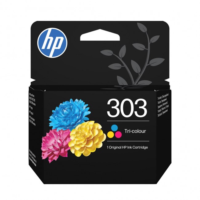 HP 303 - farve (cyan, magenta, gul) -
