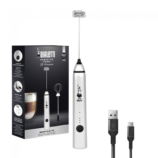 Bialetti 0006770 milk frother/warmer Handheld electric milk frother Stainless steel