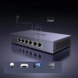 Ugreen 6-port Ethernet switch 1 Gbps with PoE - grey