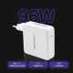 Qoltec 96W FAST Wall Charger | 5-20V | 3- 4.7A | USB C PD | Laptop | Smartphone | White