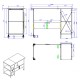 Maclean loft folding desk, dimensions: 107x45x75cm, max - 150 kg, with top, dark walnut color, MC-411 B