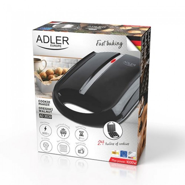 Peanut/cookie toaster (24 pieces) Adler AD 3039b Black