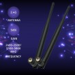 Qoltec 57046 Wi-Fi antenna 2.4/2.5 GHz | 5.1/5.8 GHz | 5dBi | omnidirectional | Indoor