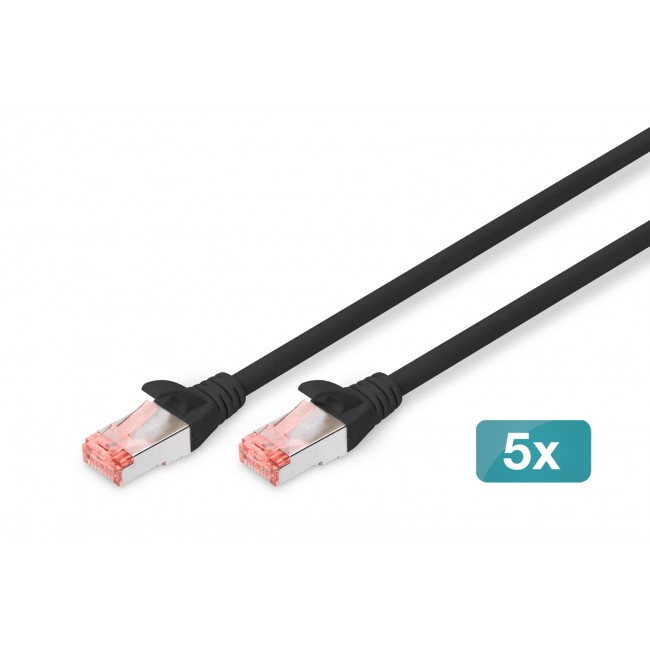 Digitus CAT 6 S/FTP patch cord, 5 units