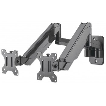 Manhattan Dual Wall Mount for TV & Monitors (Full Motion Gas Spring), For screens 17