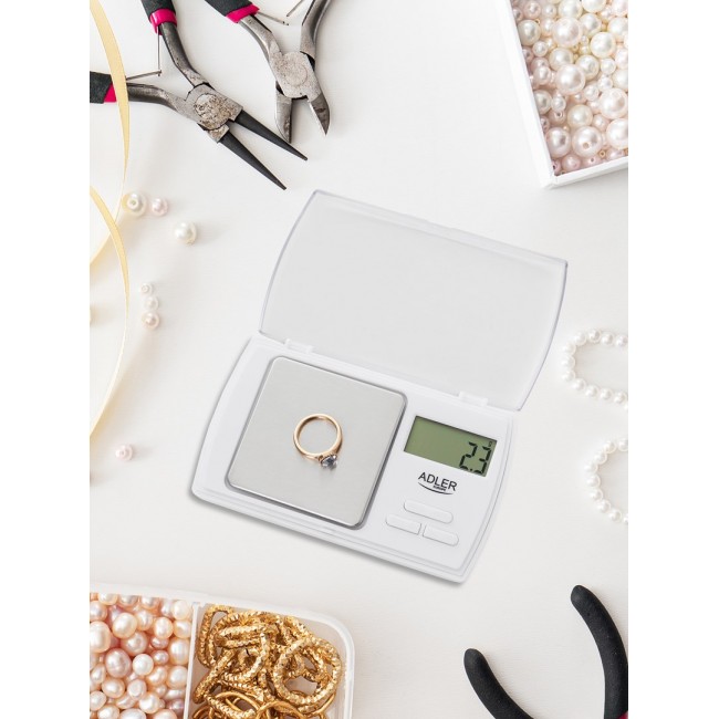 Adler AD 3161 kitchen scale White Rectangle Electronic personal scale Adler AD 3161 kitchen scale White Rectangle Electronic personal scale