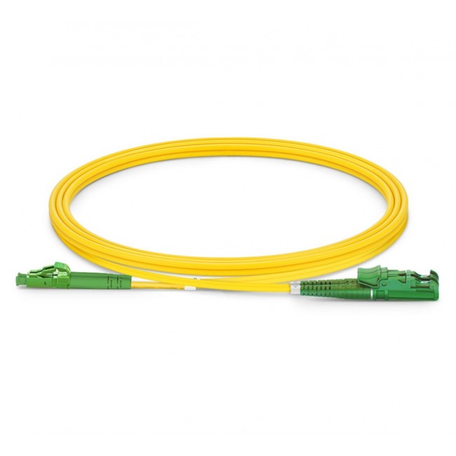 Equip E2000/APC to LC/APC Fiber Cable, SM, Duplex, 20m