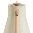 Fellow Stagg EKG PRO 900ml electric kettle in sesame beige with a wooden handle