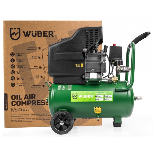 Oil-lubricated compressor 24 L W54001 WUBER