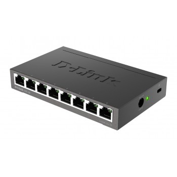 D-Link DGS-108 Unmanaged L2 Gigabit Ethernet (10/100/1000) Black