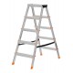 Krause Dopplo double-sided step ladder silver