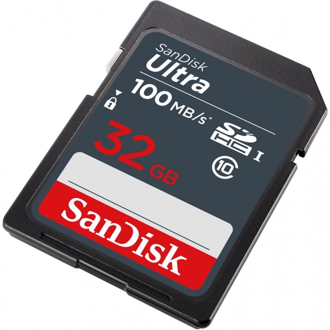 SanDisk Ultra 32GB SDHC Mem Card 100MB/s memory card UHS-I Class 10