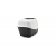 SAVIC Nestor White-Black - Covered Cat Litter Box - 56x39x38.5 cm - 1 pc SAVIC Nestor White-Black - Covered Cat Litter Box - 56x39x38.5 cm - 1 pc