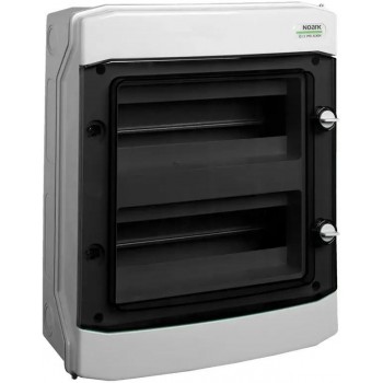 Surface-mounted installation enclosure, plastic, surface-mounted, IP65, 2 rows, 12 modules, 1500V DC