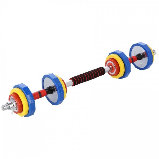 Coloured barbells with barbell function in a case HMS SKC20 2 x 10 kg Coloured barbells with barbell function in a case HMS SKC20 2 x 10 kg