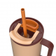 Thermal mug with telescopic straw Kambukka Rio Tumbler 950ml Almond Dream Thermal mug with telescopic straw Kambukka Rio Tumbler 950ml Almond Dream