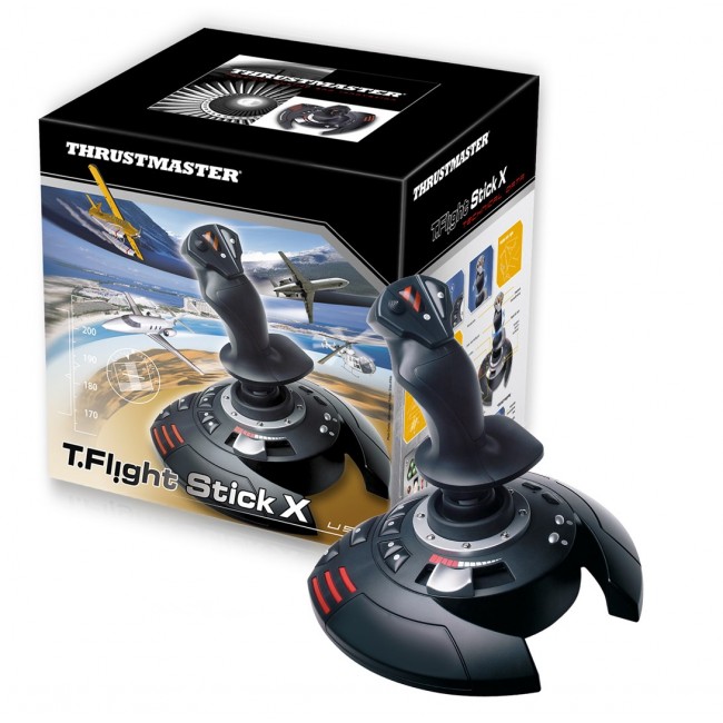 Thrustmaster T.Flight Stick X Black, Red, Silver USB Joystick Analogue PC, Playstation 3 Thrustmaster T.Flight Stick X Black, Red, Silver USB Joystick Analogue PC, Playstation 3