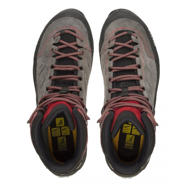 Salewa MTN Trainer Mid GTX Male Adult Charcoal, Grey, Red