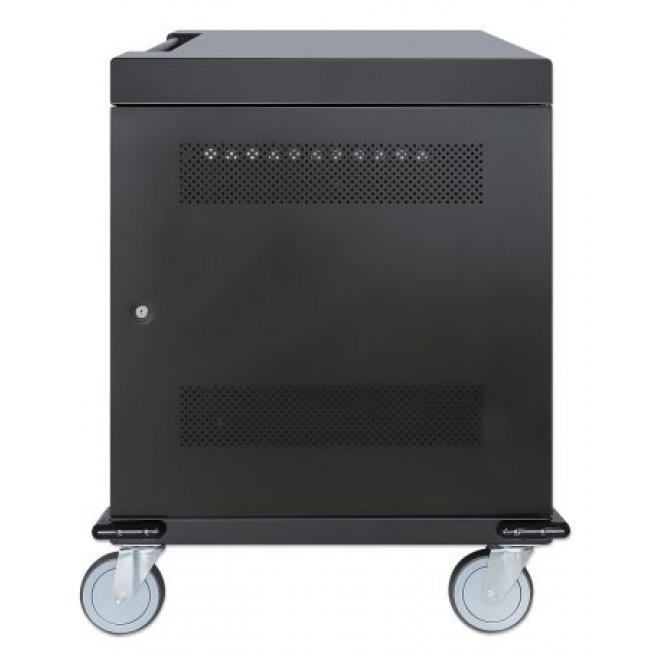 Manhattan Laptop Charging Cart/Trolley via AC Adapter (EU) 32-bay, Install device's AC Adapter (power cables) into unit, Suitable for ALL laptops (to 15.6