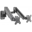 Manhattan Dual Wall Mount for TV & Monitors (Full Motion Gas Spring), For screens 17