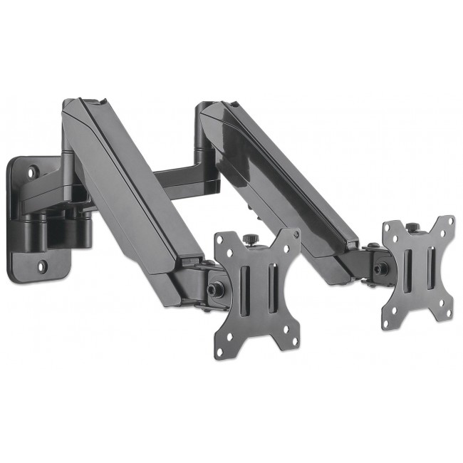 Manhattan Dual Wall Mount for TV & Monitors (Full Motion Gas Spring), For screens 17