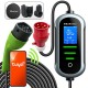 Qoltec Mobilna adowarka do samochodu elektrycznego EV i hybryd z regulacją 2w1 Typ2 | 11kW | 400V | CEE 16A | Wi-fi | TUYA | SMART LIFE | LCD | Przeno na | Wallbox | 5m