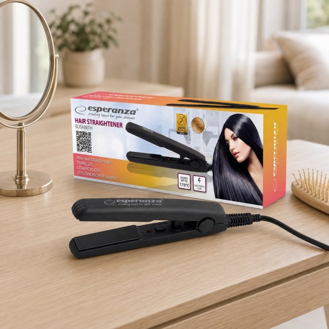 Esperanza EBP008 hair styling tool Straightening iron Warm Black 22 W