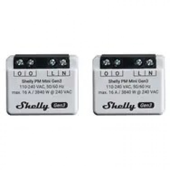 Shelly PM Mini Gen3 Smart switch 1P Grey Shelly PM Mini Gen3 Smart switch 1P Grey