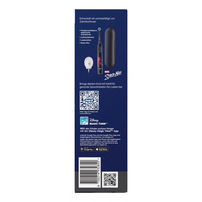 Oral-B iO Kids Spiderman Child Rotating toothbrush Black Oral-B iO Kids Spiderman Child Rotating toothbrush Black