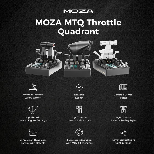 MOZA MTQ Throttle Panel Flight base