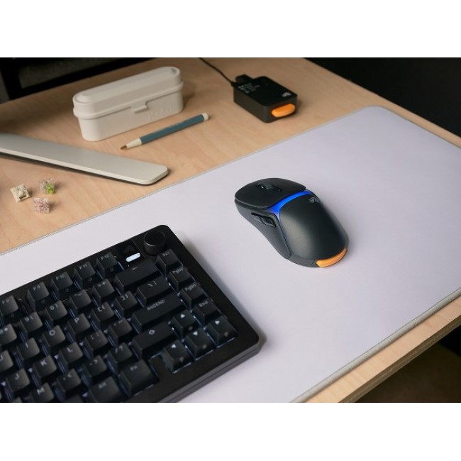 Glorious Gaming Model O3 Wireless Gaming Mouse - InfinitePlay Swappable Battery System, 8k Polling, 130M Click Optical Switches, Ultralight 66g, 30K DPI Optical Sensor, RGB - Black