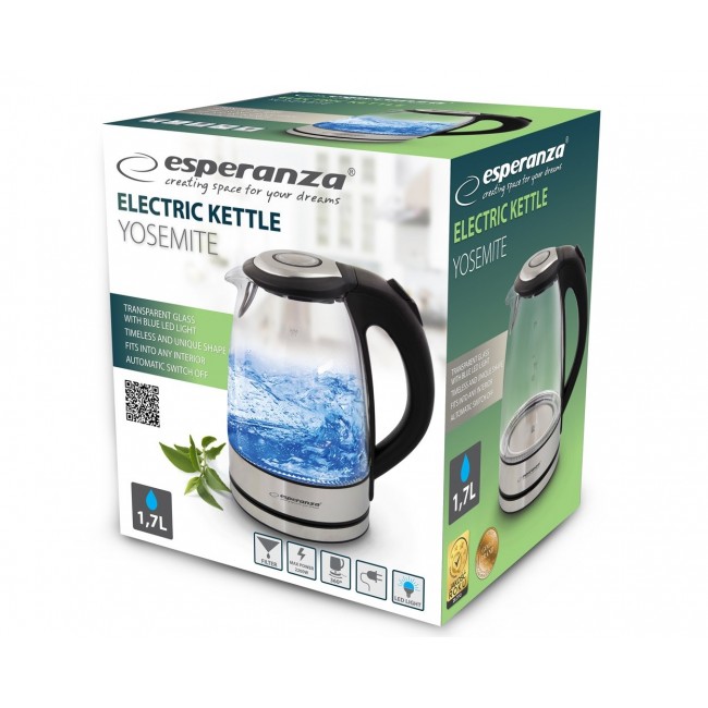 Esperanza EKK012 Electric kettle 1.7 L Black, Multicolor 2200 W