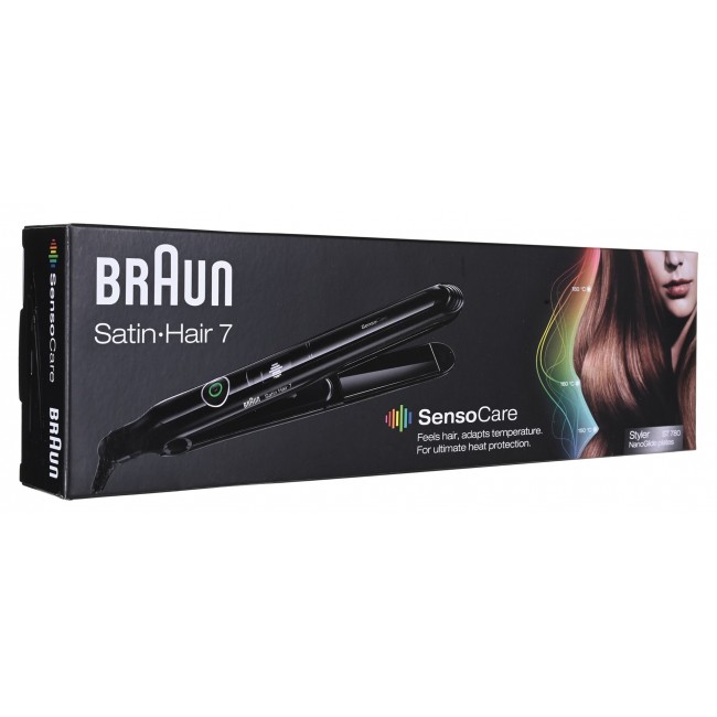 Braun Satin Hair 7 SensoCare ST780 Straightening iron Black 2 m