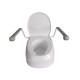 Raising toilet seat with handrails