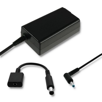 Qoltec 51728 Power adapter for HP| 65W | 19V | 3.33A | 4.5*3.0+pin | adapter 4.5*3.0+pin/7.4*5.0+pin | power cable