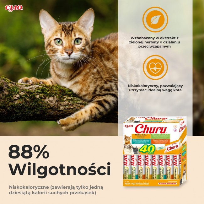 INABA Churu Variety box Chicken - cat treats - 40 x 14g INABA Churu Variety box Chicken - cat treats - 40 x 14g