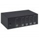 Manhattan HDMI KVM Switch 4-Port, 4K@30Hz, USB-A/3.5mm Audio/Mic Connections, Cables included, Audio Support, Control 4x computers from one pc/mouse/screen, USB Powered, Black, Three Year Warranty